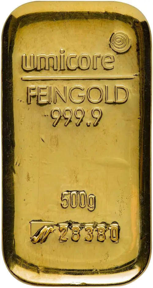 500g Gold Bar â€” Umicore