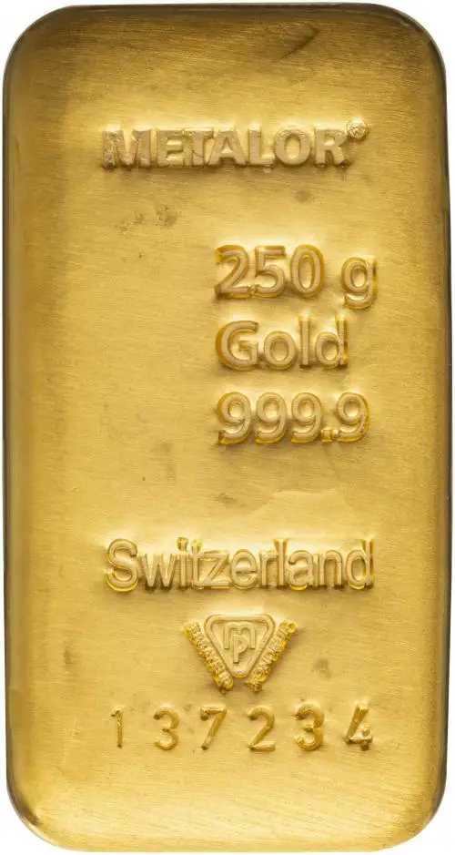 250g Gold Bar â€” Metalor